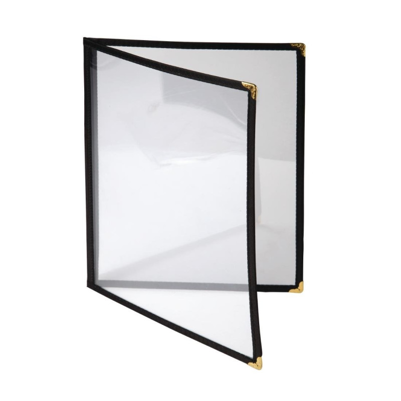 Aizsargapvalks Amerikāņu stila A4 četrās skatienos melns - Olympia - Fourniresto