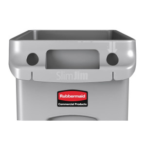 Slim Jim pelēks konteiners - 87L - Rubbermaid