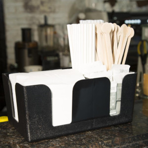 Bāra stends ar 3 nodalījumiem melns - Olympia KRISTALLON - Fourniresto