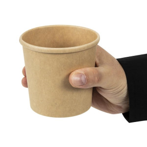 Krafta mikroviļņu iepakojumiem piemēroti atkārtoti pārstrādājami zupas trauki 350 ml - 500 gabali - Colpac