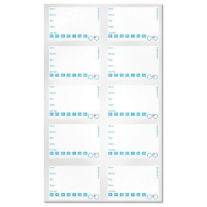 Pārstrādājamas izsekojamības etiķetes - 50 gabalu komplekts - FourniResto