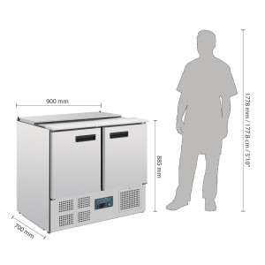 Refrigerēta salātdrēbju kaste - 240L - Polar - Fourniresto