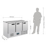 Refrigerētais salātu galds sērijai G - 368L - Polar - Fourniresto