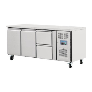 Refrigerētais galds ar 2 durvīm un 2 nodalījumiem sērijā U - 417L - Polar - Fourniresto