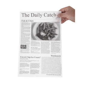 Necaurspīdīga papīra kvadrāti ar žurnāla iespiestu - 500 gabalu komplekts - FourniResto