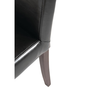 Melnas mākslīgā āda krēsli - Bolero - Fourniresto