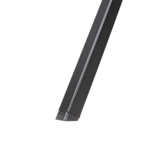 Kvadrātiska caurumota bistro galds no tērauda - melns - 700 mm - Bolero - Fourniresto