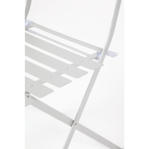 Āra terases krēsls no tērauda - pelēks - 2 gabali - Bolero - Fourniresto