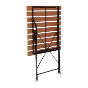 Kafejnīcas kvadrātiska bistro galds ar koka imitāciju - 600mm - Bolero - Fourniresto