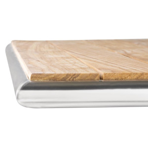 Kafejnīcas galdiņš ar koka plāksni - 600mm - Bolero - Fourniresto