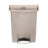 Atkritumu tvertne ar pedāli Slim Jim Beige - 30L - Rubbermaid