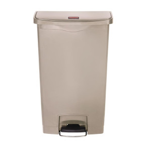Atkritumu tvertne ar pedāļu Slim Jim Beige- 68L - Rubbermaid
