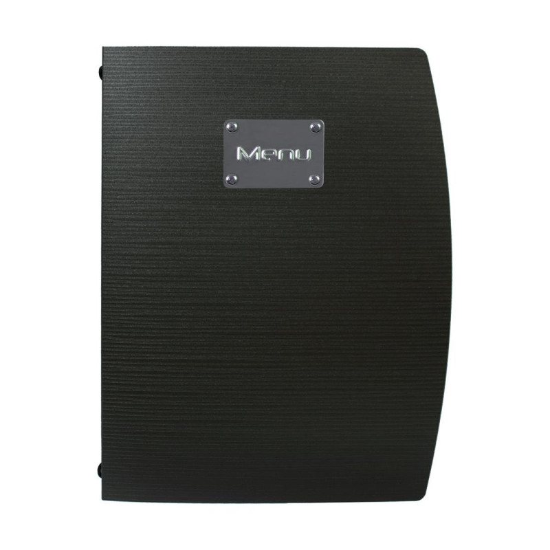 Aizsargājošais melns Rio A4 ēdienkarte turētājs - Securit - Fourniresto