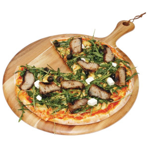 Apaļa akācijas dēļa plāksne 330 mm - Olympia - Fourniresto