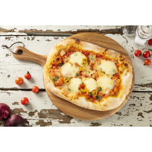 Apaļa akācijas dēļa plāksne 330 mm - Olympia - Fourniresto