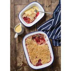 Kalnrūpniecības tērauda emaljēts servisa šķīvis 280x190x55mm - 6 gabali - Olympia - Fourniresto