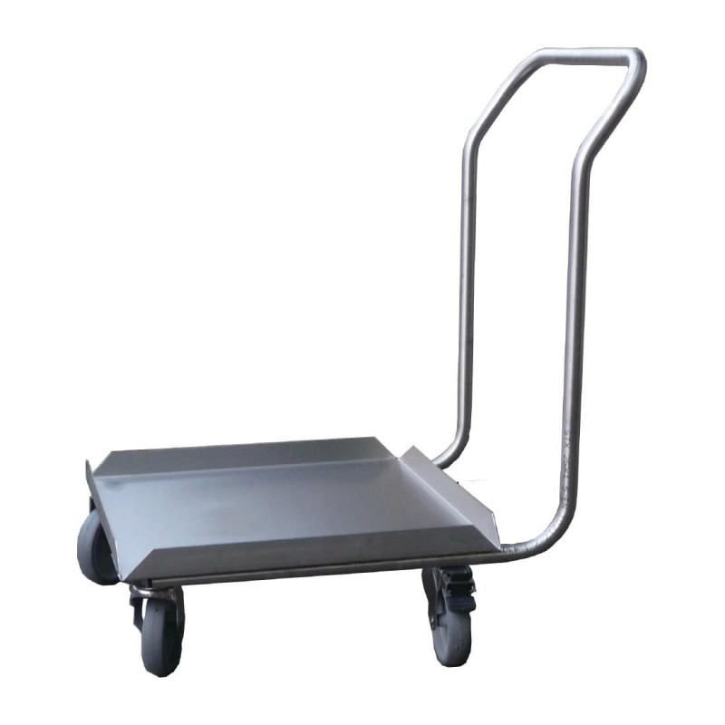 Nerūsējošā tērauda pamats trauku mazgājamās mašīnas kastēm ar rokturi 500 x 500 mm - Gastro M