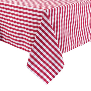 Kvadrātveida sarkanu rūtiņu salvetes no poliestera 1320 x 1320 mm - Mitre Essentials - Fourniresto