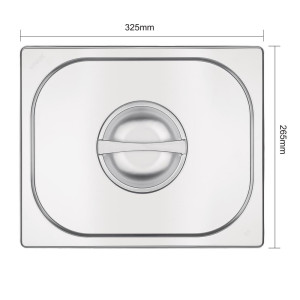 Nerūsējošā tērauda vāciņš - GN 1/2 - Vogue - Fourniresto