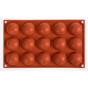 15 puslodes formas silikona formā Pavoni Formaflex - Pavoni