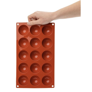 15 puslodes formas silikona formā Pavoni Formaflex - Pavoni