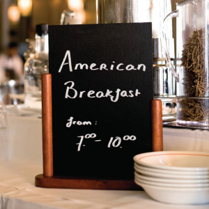 Galda skaidu plākne ar mahagonija apdari 320 x 270mm - Securit - Fourniresto