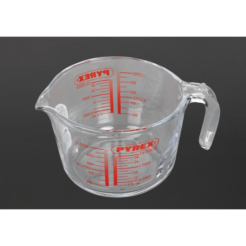 Mērīšanas glāze ar mērījumu skalā 1L - Pyrex - Fourniresto