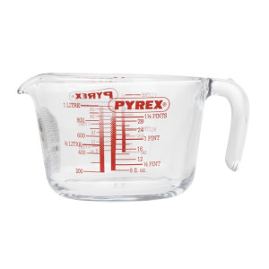 Mērīšanas glāze ar mērījumu skalā 1L - Pyrex - Fourniresto