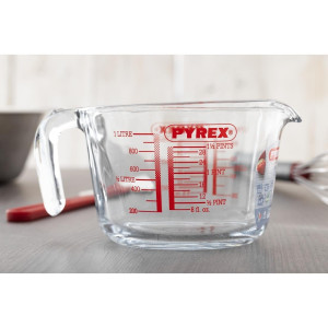 Mērīšanas glāze ar mērījumu skalā 1L - Pyrex - Fourniresto