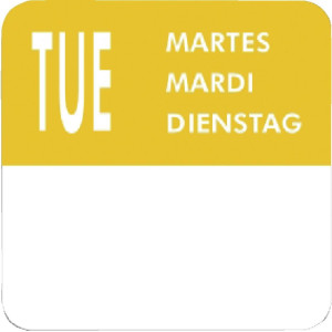 Nedēļas dienu etiķešu komplekts - 7 rullīši pa 1000 - Vogue - Fourniresto