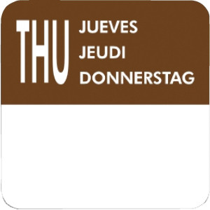 Nedēļas dienu etiķešu komplekts - 7 rullīši pa 1000 - Vogue - Fourniresto