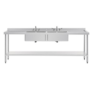 Nerūsējošā tērauda izlietne - G 2400 x D 600 mm - Vogue