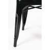 Chaises Bistro Empilable en Acier - Noir - Lot de 4 - Bolero