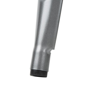 Augstas krēslas ar atzveltni un koka sēdekli - metāliski pelēka krāsa - 4 gabali - Bolero