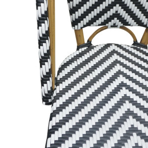 Parīzes stila melnas rotanga krēsli - 2 gabali - Bolero