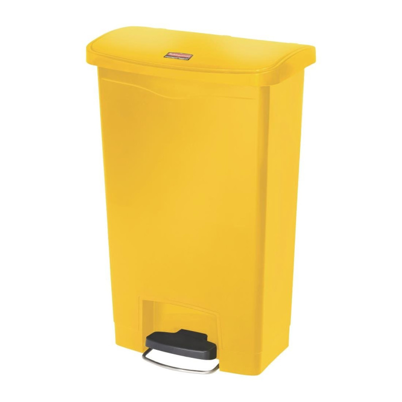 Atkritumu tvertne ar pedāli Slim Jim Rubbermaid - dzeltena 50L