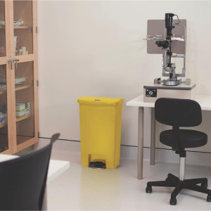 Atkritumu tvertne ar pedāli Slim Jim Rubbermaid - dzeltena 50L