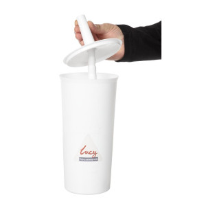 WC birste un baltais Jantex turētājs: efektīva higiēna, elegants dizains