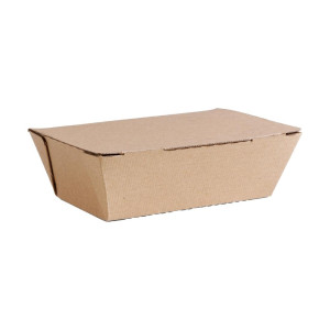 Kompostējamas mikroviļņu pārtikas kastes 130 x 195 mm - 300 gabalu komplekts Vegware