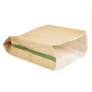Uzkodas maisiņi siltas uzkodas kompostējami 229 x 165 mm - 500 gabalu komplekts Vegware