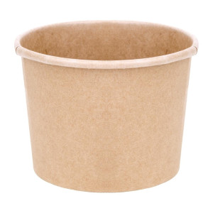 Pots à Soupe 340 ml 98 mm - Lot de 500 en Carton Kraft
