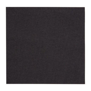 Serviettes 2 Plis Noires 330 mm - Lot de 2000 Snacking Eco-Friendly