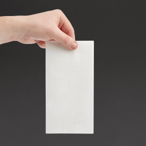 Vakariņu salvetes 3 kārtas baltas - 1000 gabali | Optimāla uzsūkšana