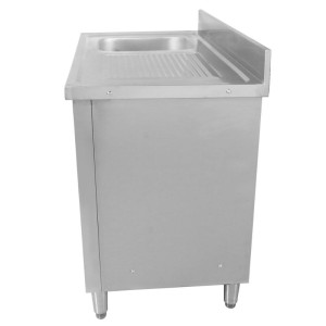 Mēbele Plonge 1 Vanna ar Aizmugures Paneli un 3 Atvilktnēm - 1200 x 600 mm - Vanna pa Kreisi - Dynasteel