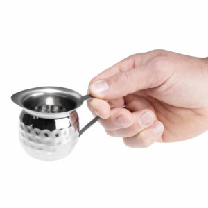 Mini piena krūze no āmurēta nerūsējošā tērauda - 120 ml - komplekts no 6 - Olympia