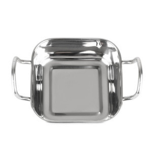 Nerūsējošā tērauda kvadrātveida prezentācijas šķīvis - 115 x 115 mm - Olympia