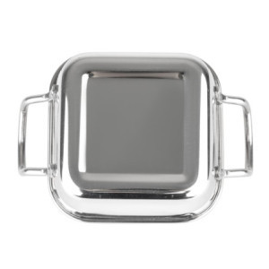 Nerūsējošā tērauda kvadrātveida prezentācijas šķīvis - 115 x 115 mm - Olympia