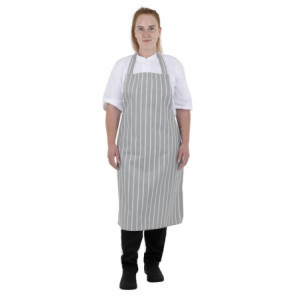 Svītrains pelēks un balts priekšauts - Whites Chefs Clothing