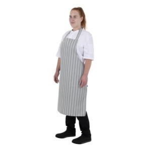 Svītrains pelēks un balts priekšauts - Whites Chefs Clothing