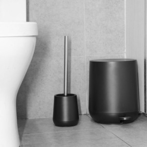 Melnā apaļā pedāļa atkritumu tvertne - 5 L - Jantex